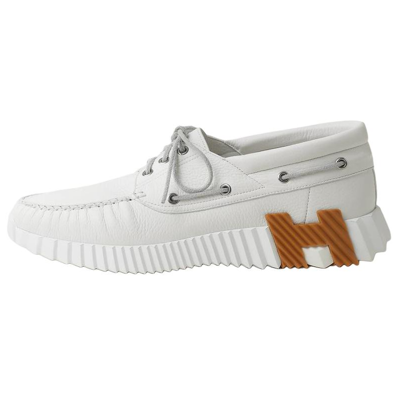 HERMES Ketch Low Top Casual Shoes Men's White