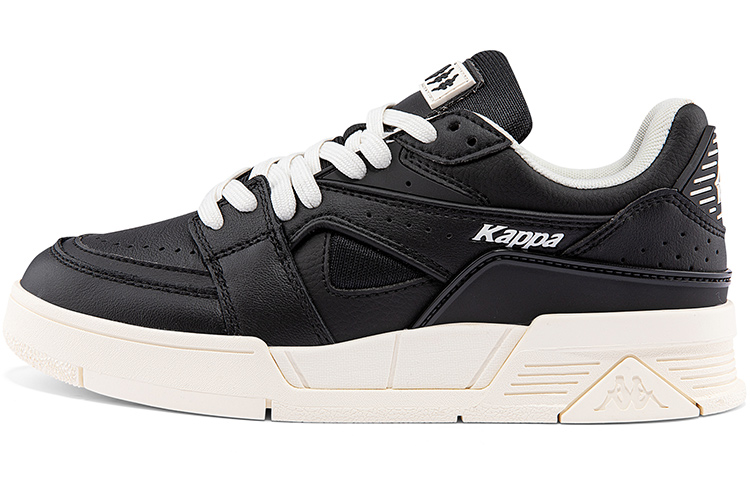 Kappa Coverage Wear-Resistant Low-Top Skateboard Shoes Unisex Black