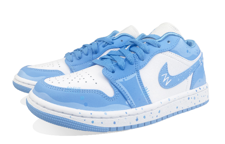 Jordan Air Jordan 1 Low Top Vintage Basketball Shoes Women's Blue White купить в интернет-магазине Yoocart с быстрой доставкой по России.