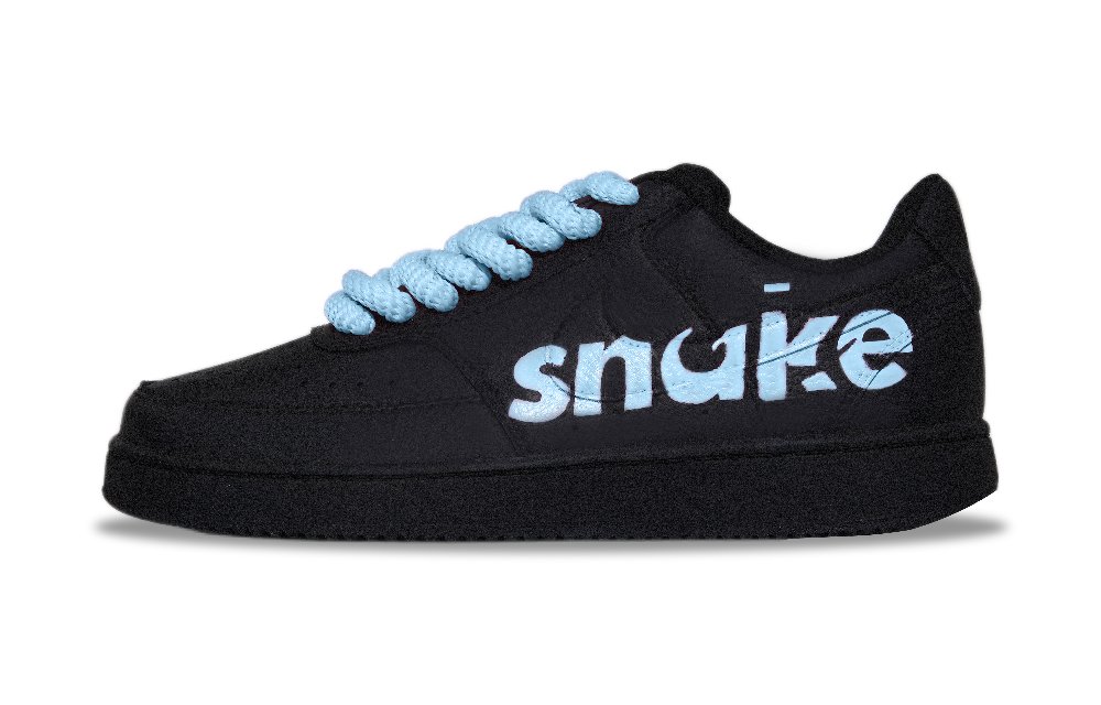Nike Court Vision Low Night Blue Snakes Anti Slip Wear Resistant Low Top Skateboard Shoes Unisex Black