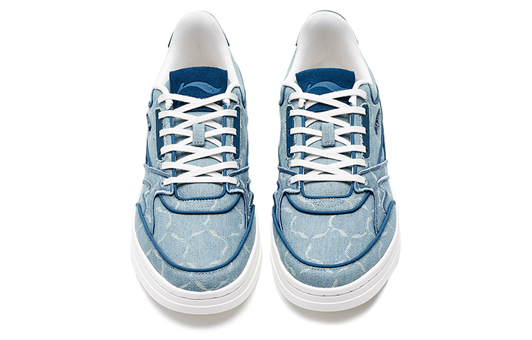 LiNing Classic Collection Wear-Resistant Low-Top Skateboard Shoes Men's Light Blue