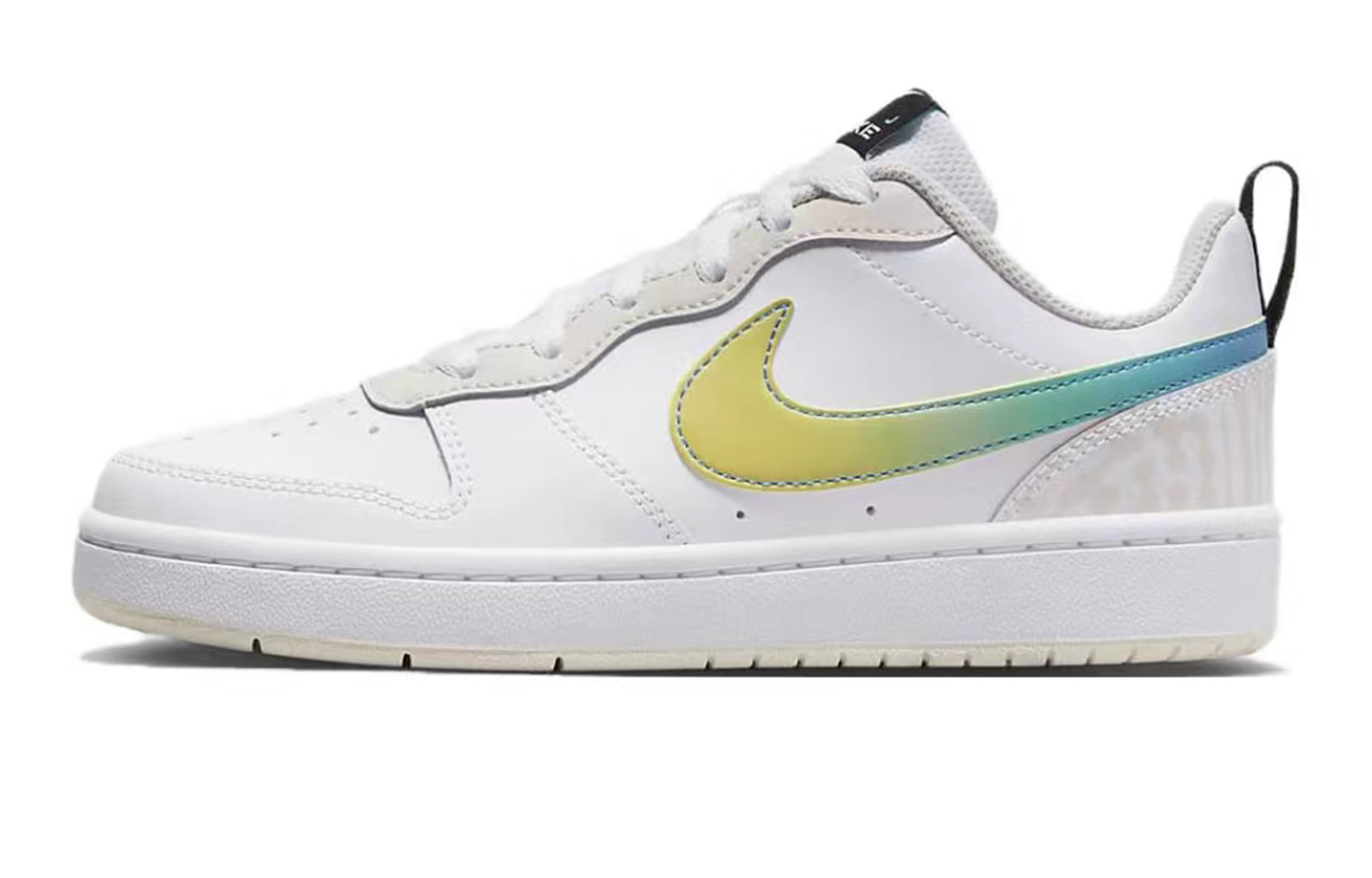 Nike Court Borough Series Coverage Anti-Slip And Wear-Resistant Balance Lightweight Low-Top Skateboard Shoes GS Beige