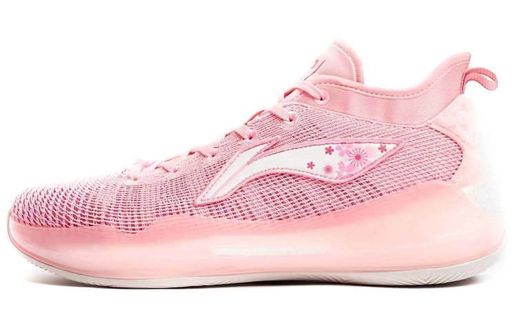 LINING YuShuai 13 Boom Basketball Shoes Men Low-Top Cherry Blossom Pink