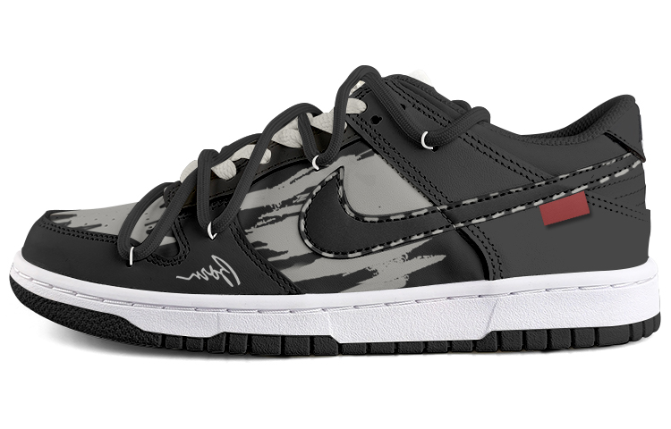 Nike Dunk Low Anti Slip Wear Resistant Low Top Skateboard Shoes GS Black