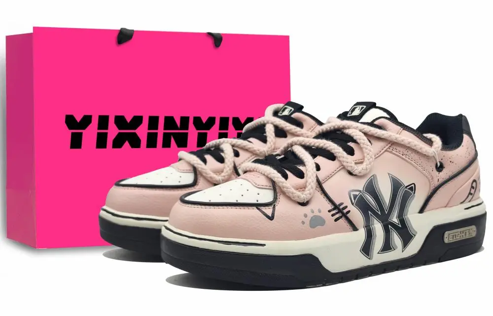 MLB Chunky Liner Low top Skateboard Shoes Unisex Soft Pink
