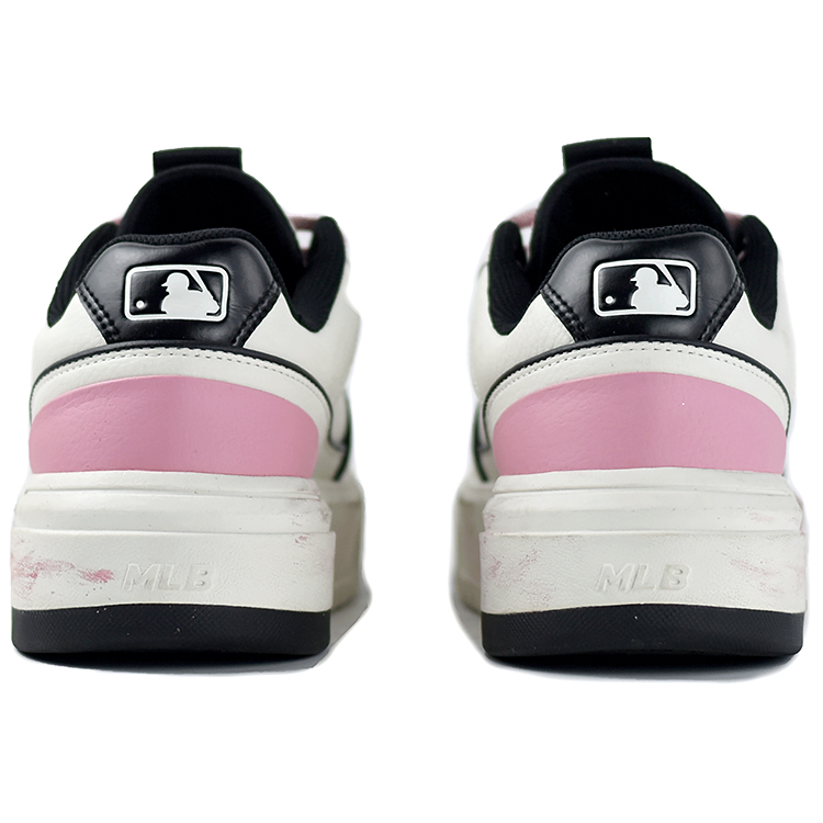 MLB Chunky Liner Anti Slip And Wear Resistant Height Increasing Low Top Skateboard Shoes Unisex Black Pink
