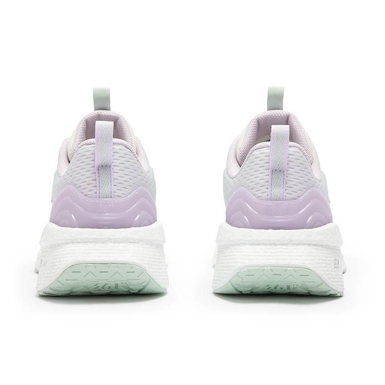 361° Popping Foam Anti Slip Wear Resistant Low Top Casual Running Shoes Women's Light Grape Purple
