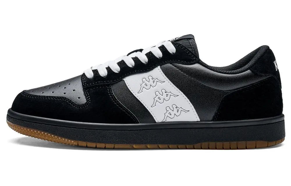 Kappa Back to Back Slip Resistant, Abrasion Resistant, Lightweight Low top Skateboard Shoes Unisex Black