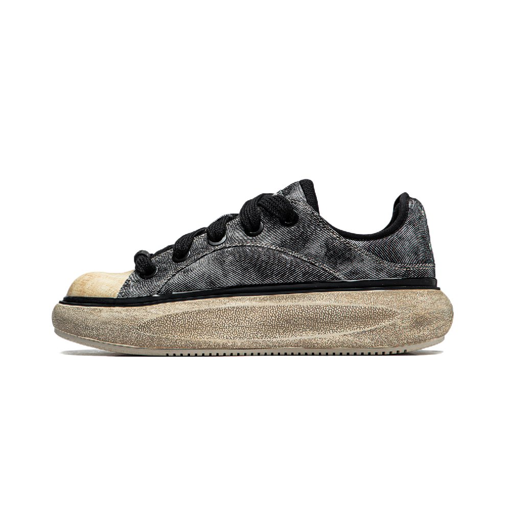 LiNing Yun You C4D Cushioning Wear-Resistant Low-Top Casual Shoes Men's Black White