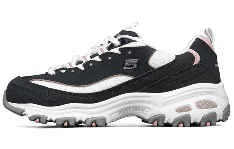 Skechers D'LITES Cushioning Anti-Slip And Wear-Resistant Low-Top Casual Running Shoes Women's Marine Blue