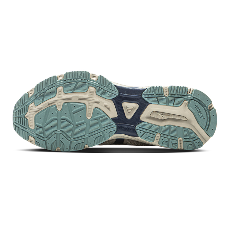 Mizuno Racer S 2.0 Running Shoes Unisex Low-Top Oyster Gray/Deep Sea Blue/Yellow