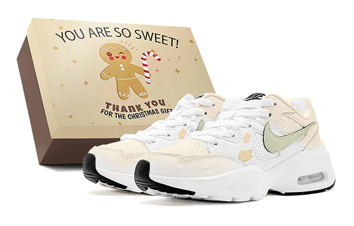 Nike Air Max Fusion Cushioning And Breathable Low top Casual Shoes Women's Yellow White