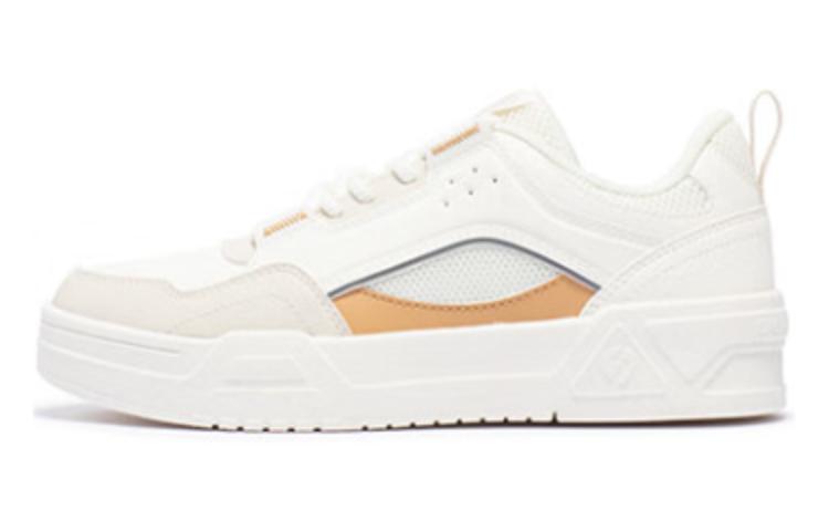 361° Abrasion Resistant Breathable Low Top Skateboard Shoes Women's White Orange