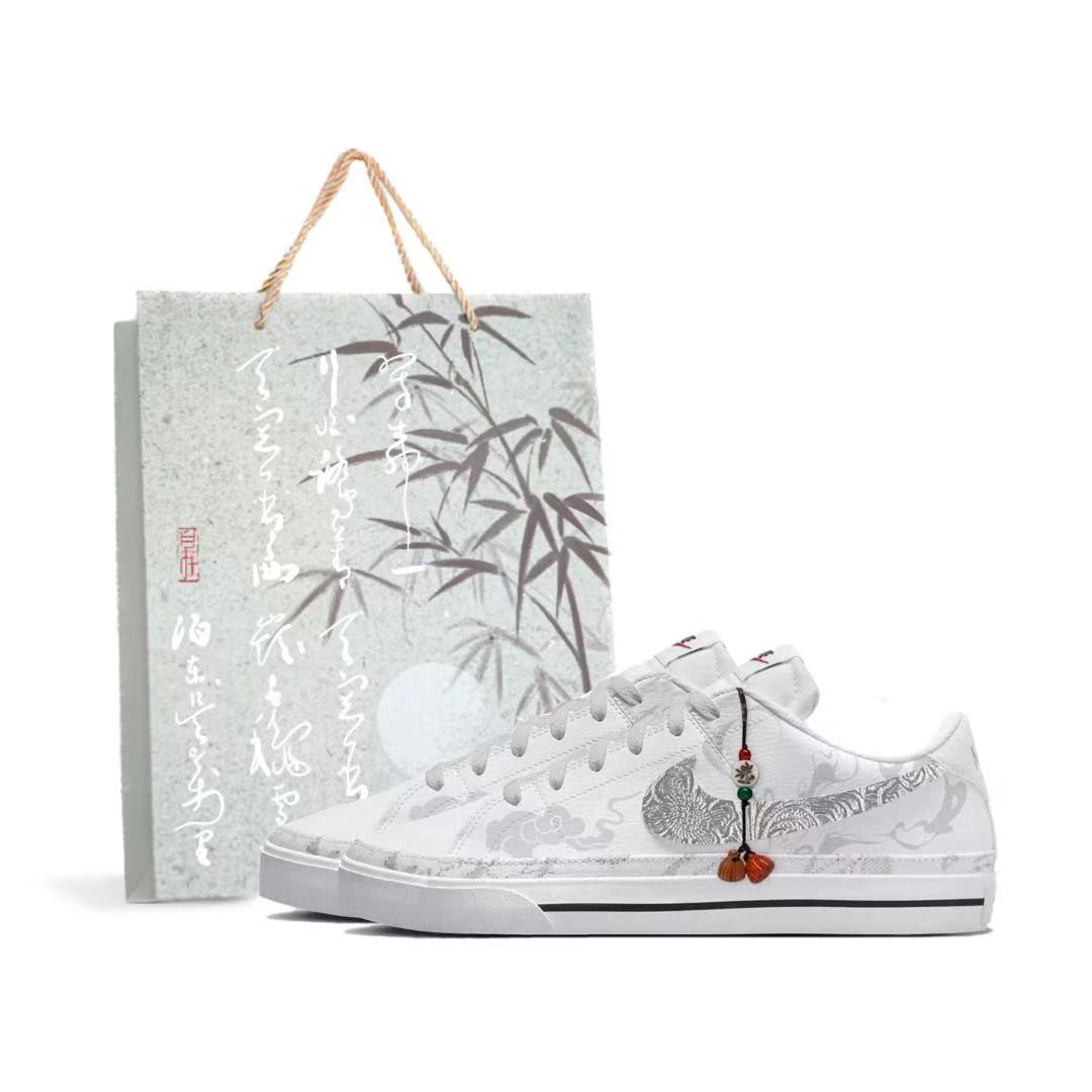 Nike Court Legacy Skateboard Shoes Unisex Low top White Silver Gray