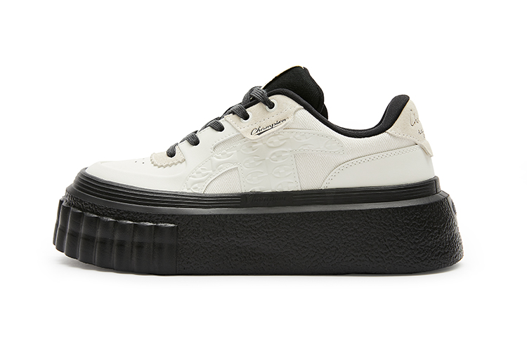 Champion Pompadour Shoes Champ Creeper 1 Low-Top Skateboard Shoes Women's Black White