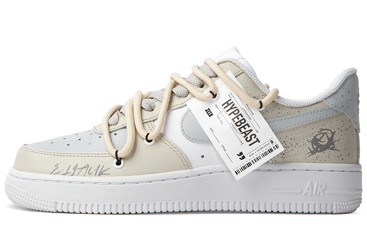 Nike Air Force 1 Low-Top Skateboard Shoes Women's Milk Coffee Gray