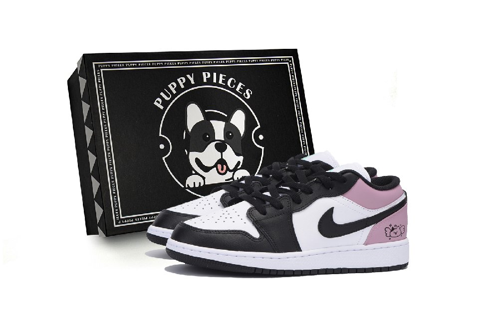 JORDAN Air JORDAN 1 Vintage Basketball Shoes Men Low Top Black Pink