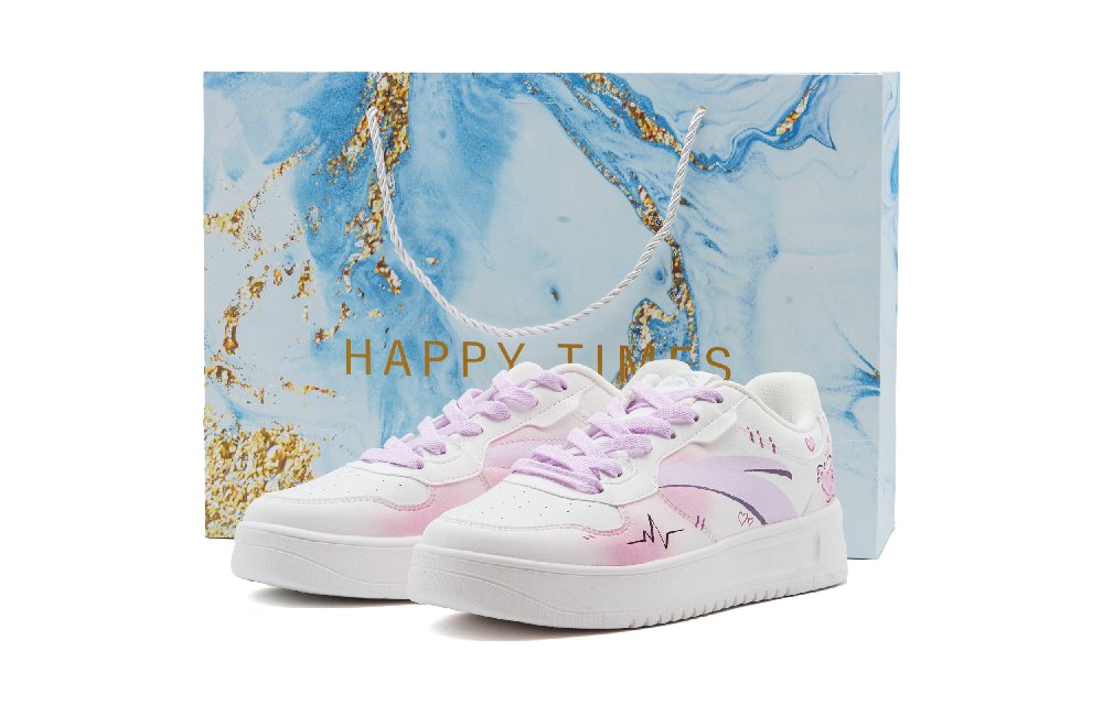 Anta Relaxed Cushioning Coverage Low Top Skateboard Shoes Unisex Pink