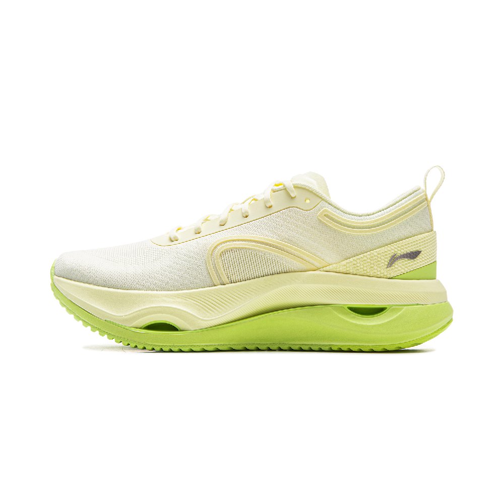 LiNing Shock Absorbers Slip Resistant Abrasion Resistant Low Top Casual Running Shoes Women's Yellow