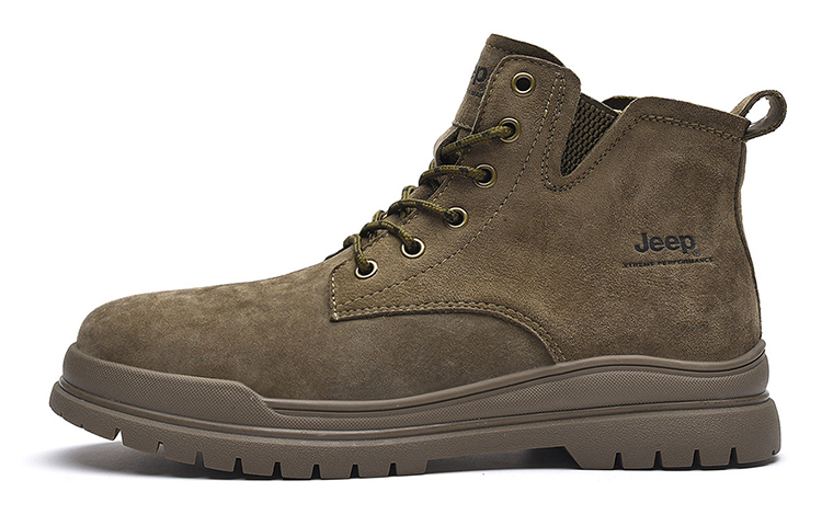 Jeep Outdoor Boots Men High-Top Khaki