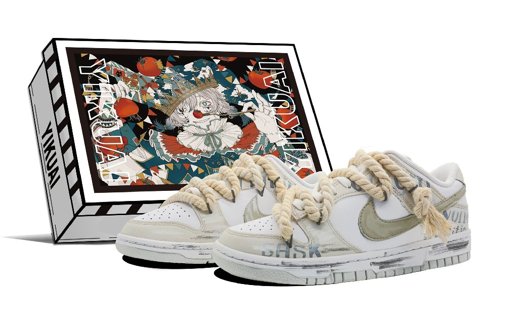 Nike Dunk Non-slip Lightweight Low-Top Skateboard Shoes Men's Gray White