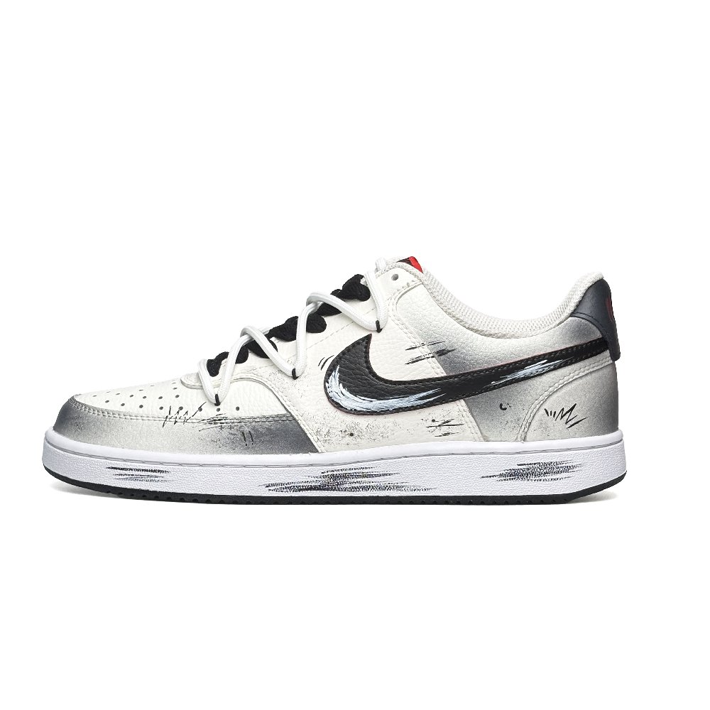 Nike Court Vision 1 Vassell Abrasion Resistant Low Top Skateboard Shoes Men's White Black