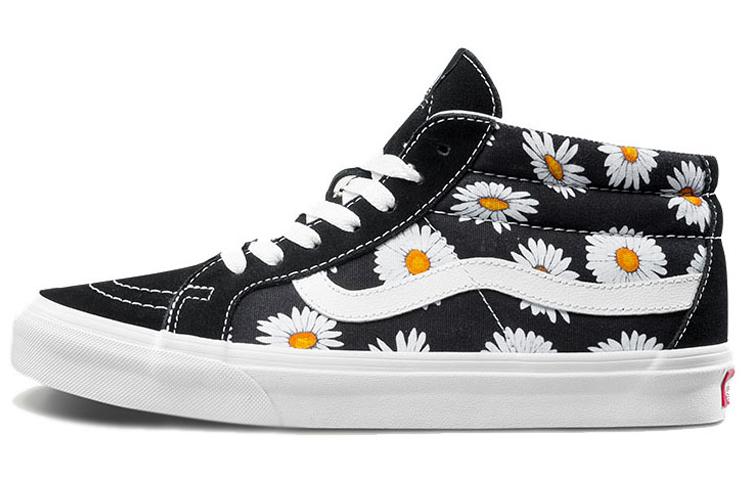 Vans SK8 Mid Flower Pattern 'Black White'