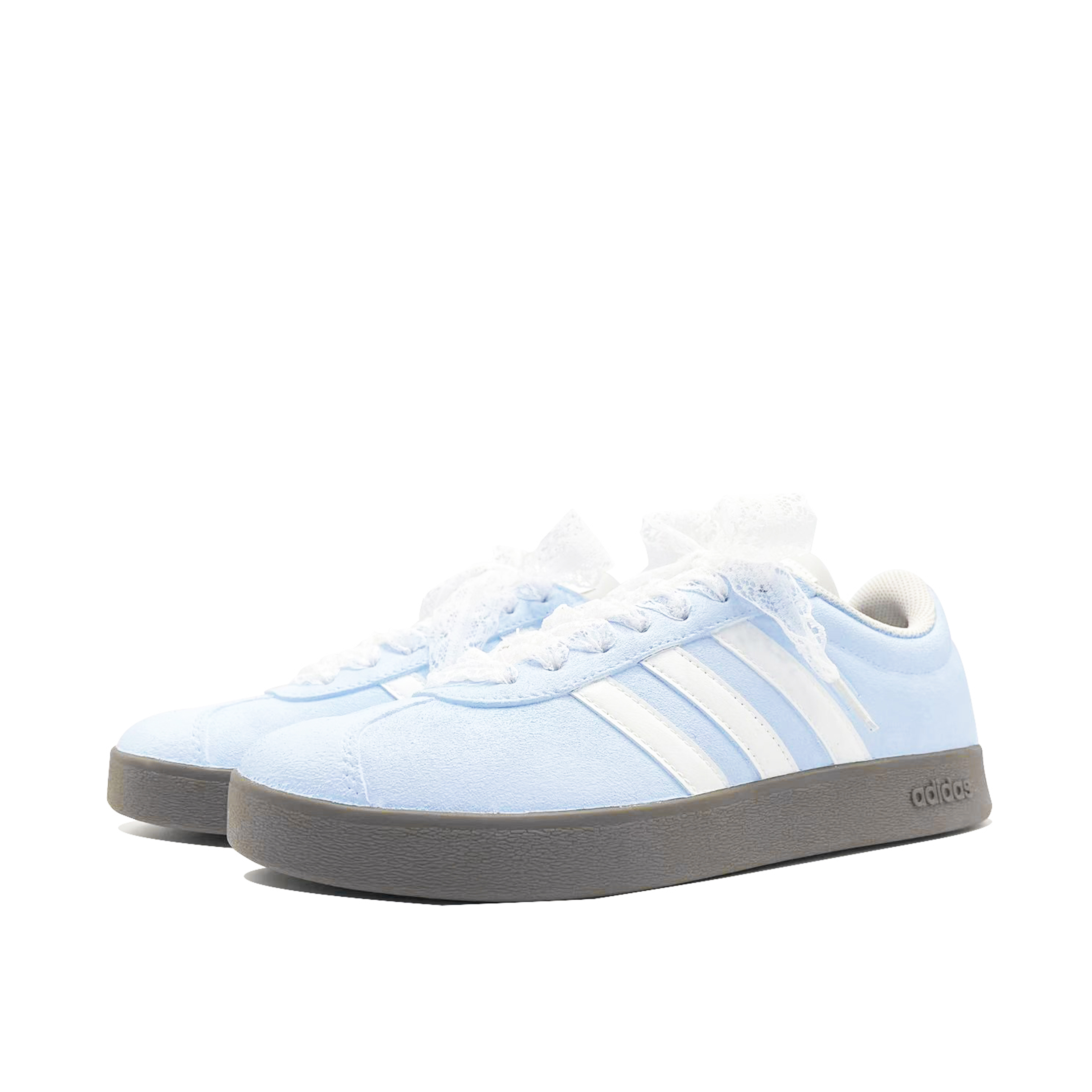 Adidas VL COURT 2.0 Blue Lace Abrasion Resistant Low Top Skateboard Shoes Unisex Blue White купить в интернет-магазине Yoocart с быстрой доставкой по России.