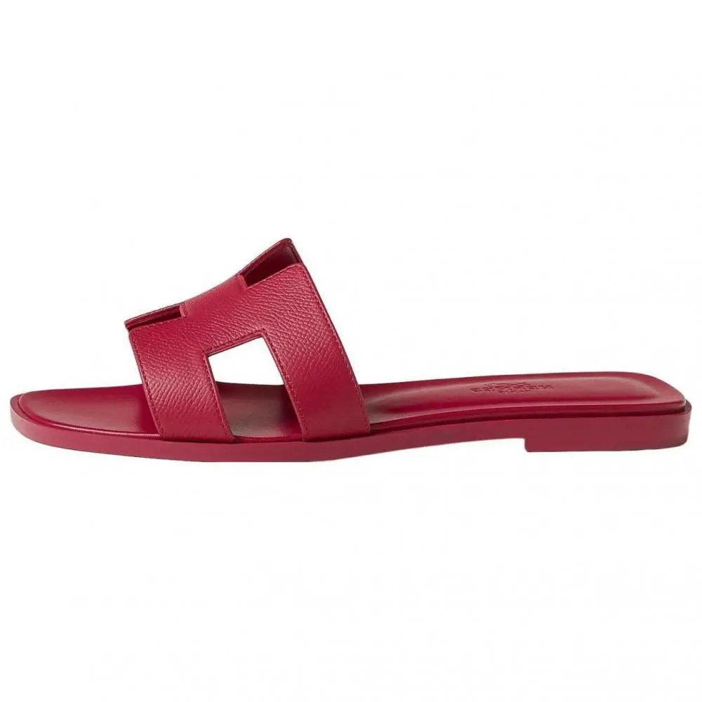 HERMES Oran Slide Slippers Women's Magenta Pink