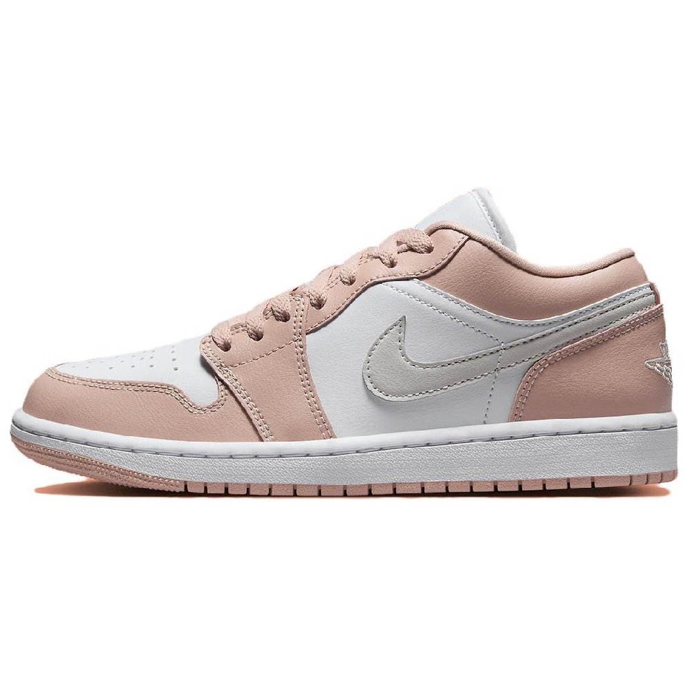 Jordan Air Jordan 1 Винтажные баскетбольные кроссовки Low Top Розово-белый Унисекс