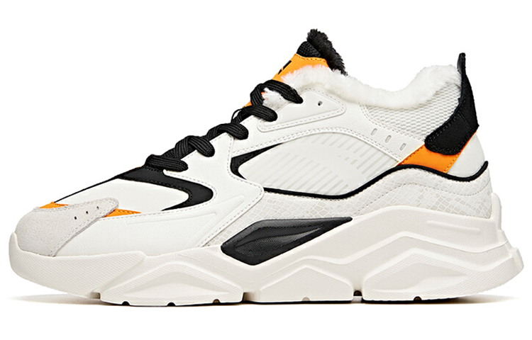 Anta Life Collection Coverage Anti-Slip And Wear-Resistant High-Top Chunky Sneakers Men's Ivory White/Black