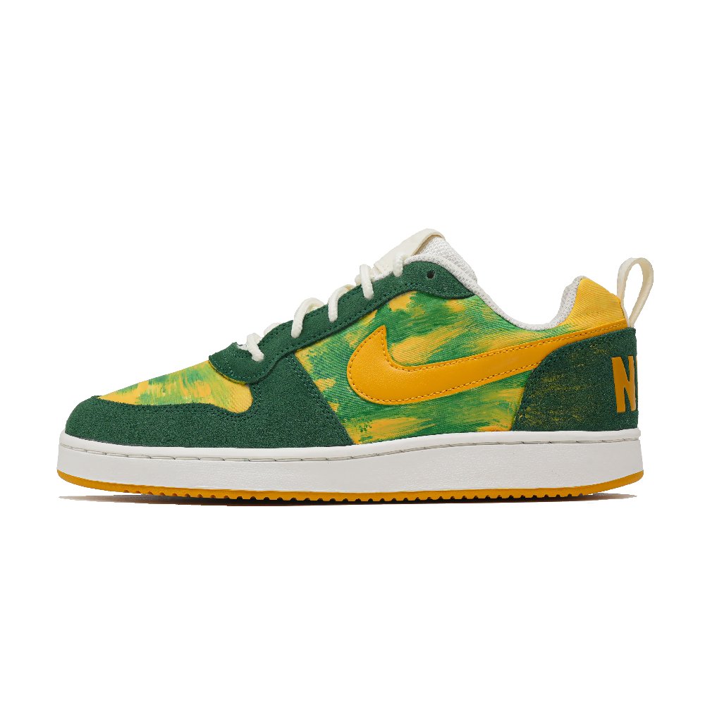 Nike Court Borough Abrasion Resistant Low top Skateboard Shoes Men's Yellow Green