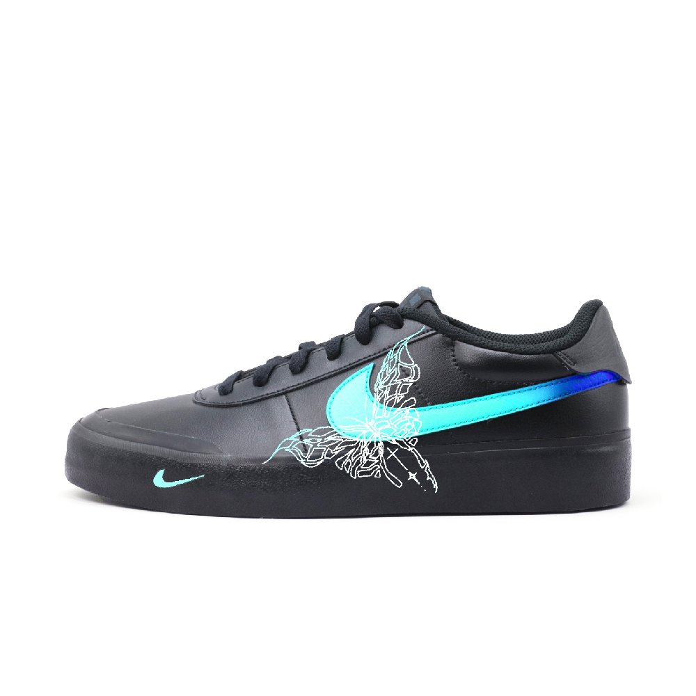 Nike Court Shot Neon Butterfly Abrasion Resistant Low Top Skateboard Shoes Men's Black