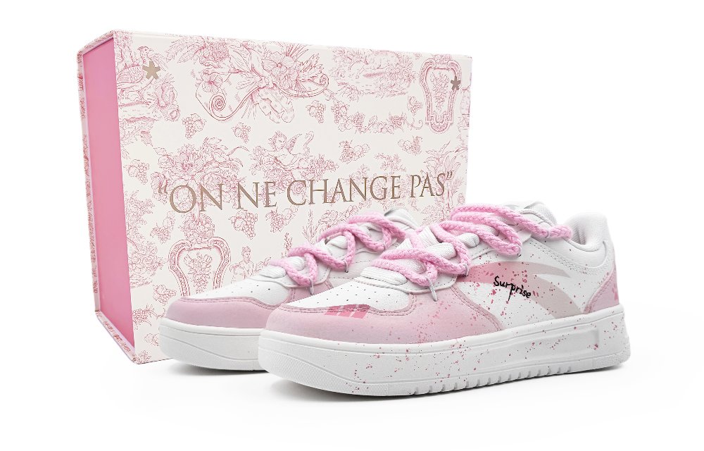 Anta Relaxed Cushioning Coverage Low Top Skateboard Shoes Women's Pink