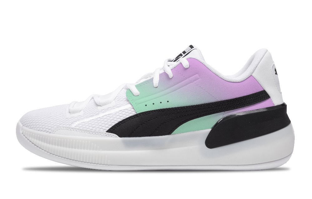 PUMA Clyde Hardwood Team Basketball Shoes Men Low-Top White