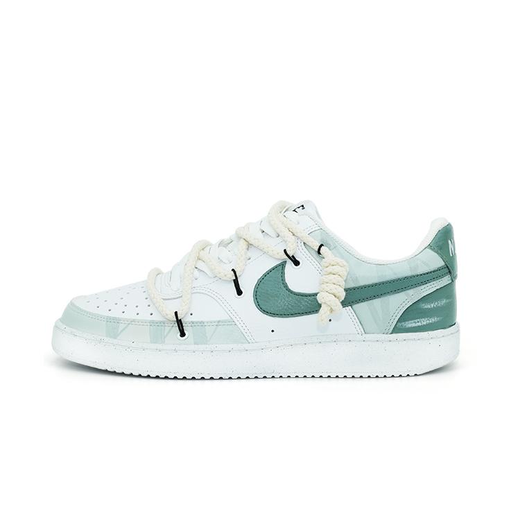 Nike Court Vision 1 Low Low-Top Skateboard Shoes Men's Green Gray