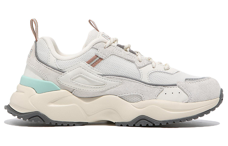 FILA Rayflide Low top Casual Shoes Unisex White Green Korean Style