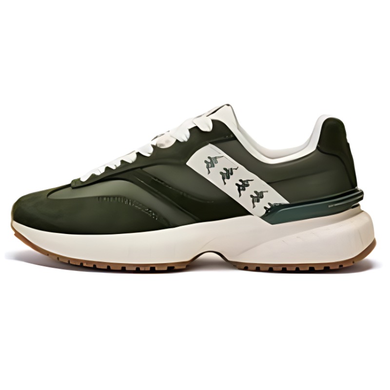 Kappa Anti Slip Wear Resistant Low Top Casual Shoes Unisex Green White