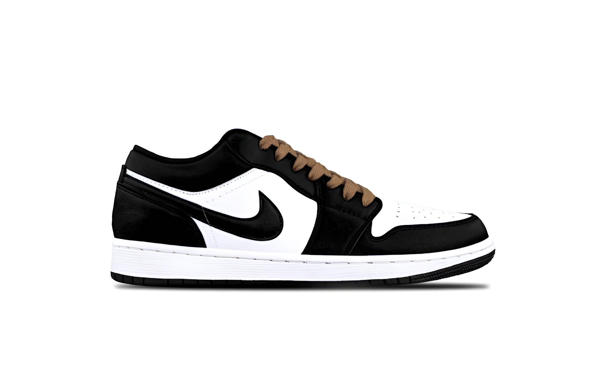 Jordan Air Jordan 1 Black AJ Cushioning, Wear Resistant Low top Vintage Basketball Shoes Unisex