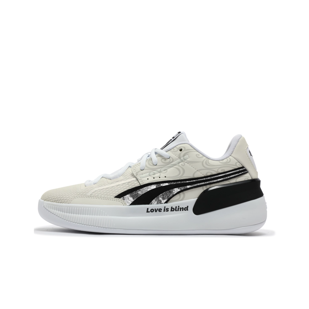 PUMA Clyde Hardwood Team Abrasion Resistant Low top Basketball Shoes Unisex Beige