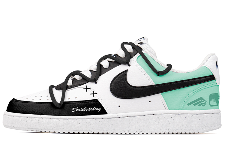Nike Court Vision 1 Anti-Slip Wear-Resistant Low-Top Skateboard Shoes Men's Tiffany Blue
