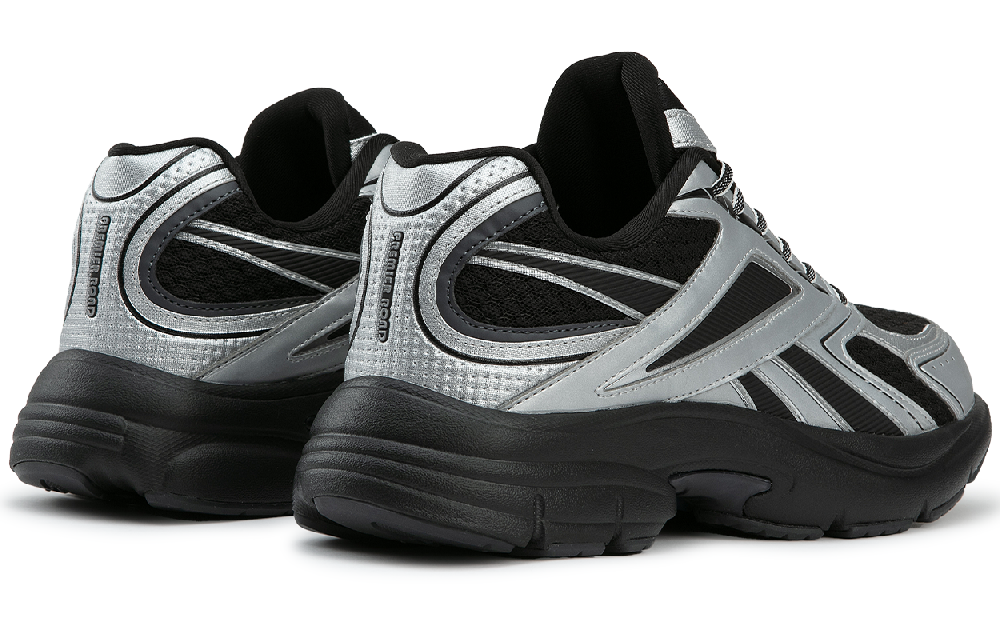 Reebok Anti-Slip And Wear-Resistant Breathable Low-Top Running Shoes Unisex Black Silver