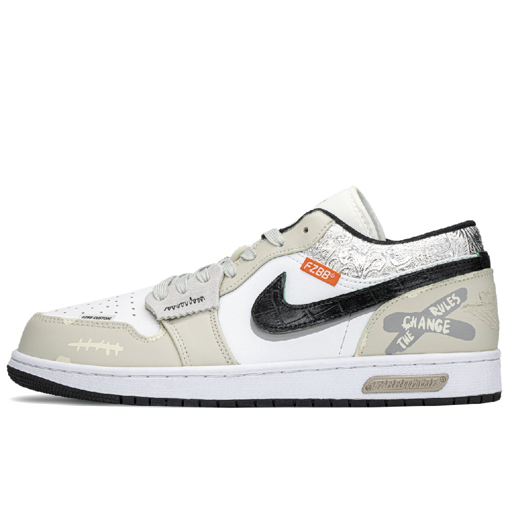 Jordan Air Jordan 1 Low Top Vintage Basketball Shoes Men's Beige Khaki
