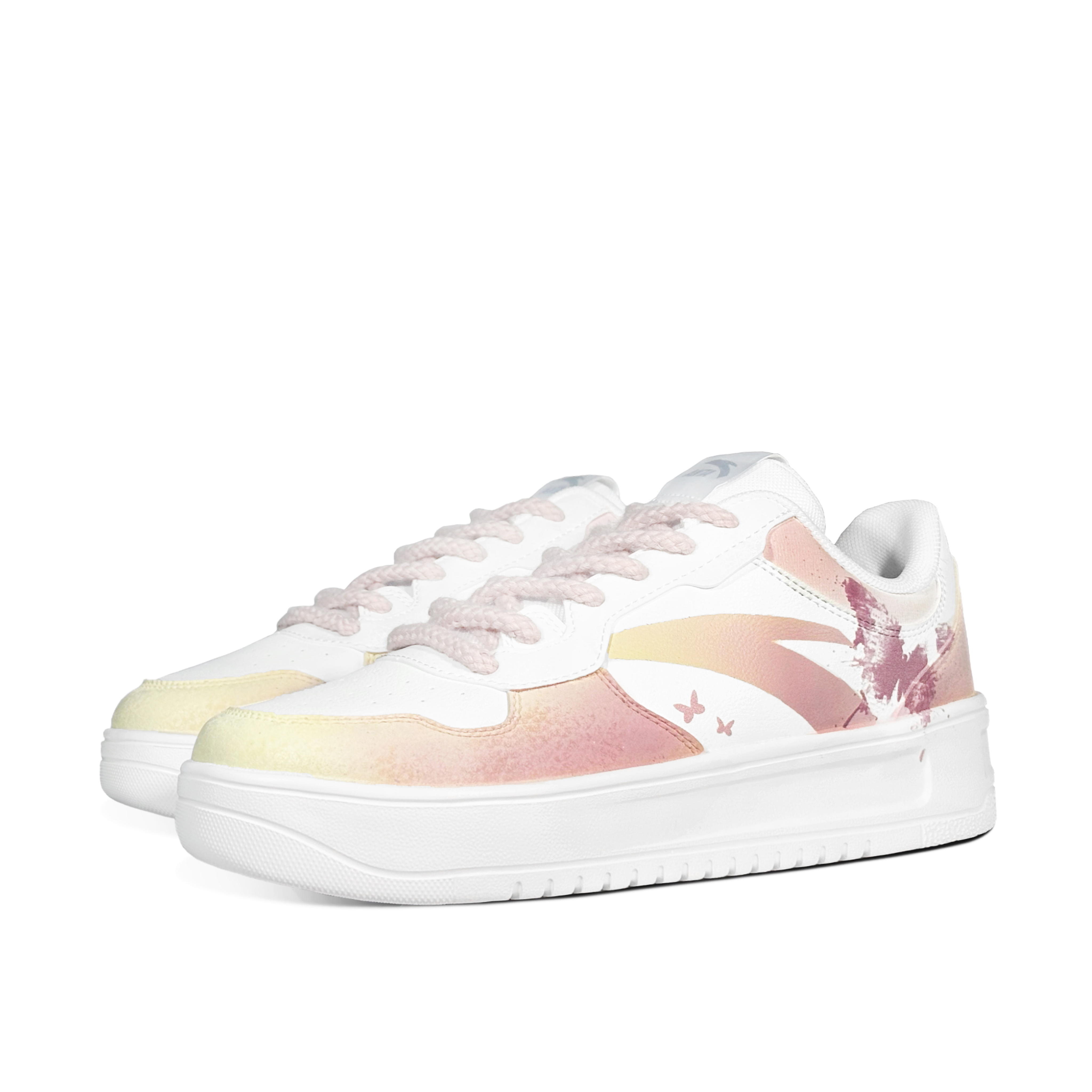 Anta Relaxed Slip Resistant, Abrasion Resistant, Lightweight Low Top Skateboard Shoes Women's White Pink купить в интернет-магазине Yoocart с быстрой доставкой по России.