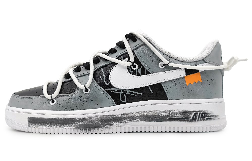 Nike Air Force 1 7 Anti-Slip Wear-Resistant Low-Top Skateboard Shoes Men's Light Gray