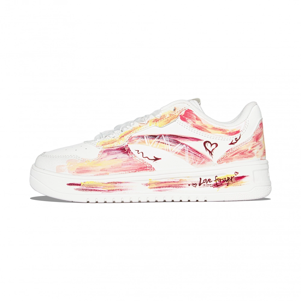 Anta Relaxed Balanced, Lightweight, And Breathable Low top Skateboard Shoes Unisex White