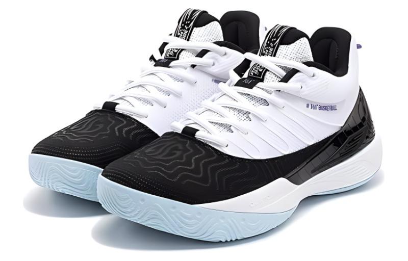 361° AG Sparkling 2.0 Yin Yang Cushioning Slip Resistant Mid Top Basketball Shoes Men's Obsidian