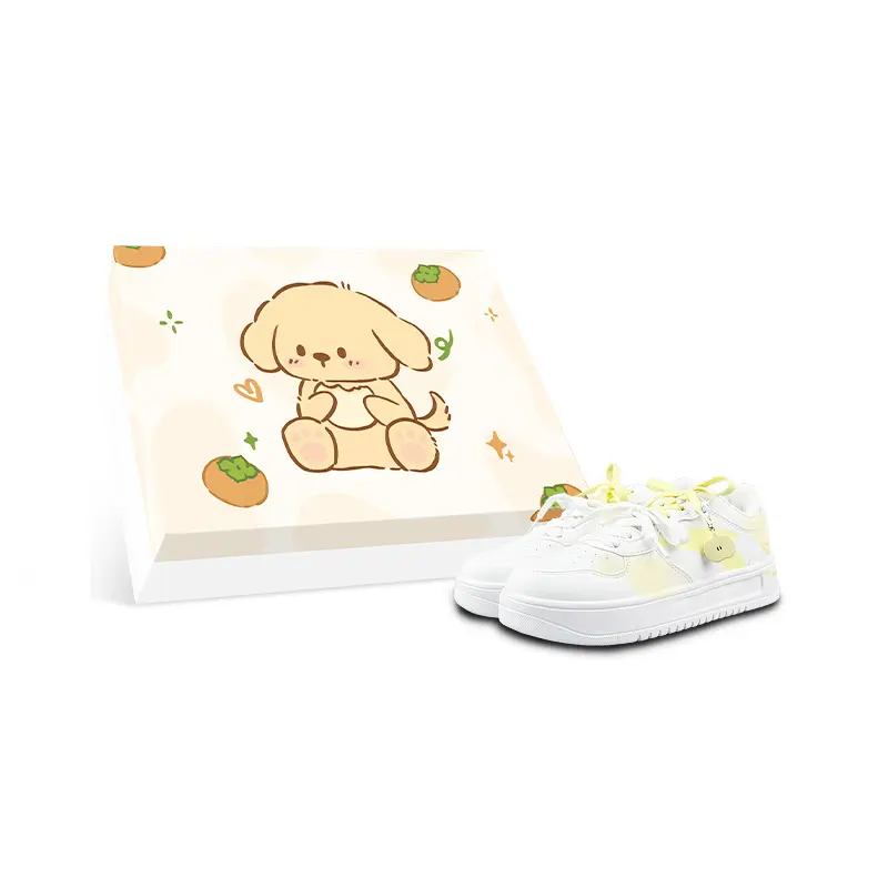 Anta Relaxed Wear resistant And Lightweight Low top Skateboard Shoes Unisex White Yellow