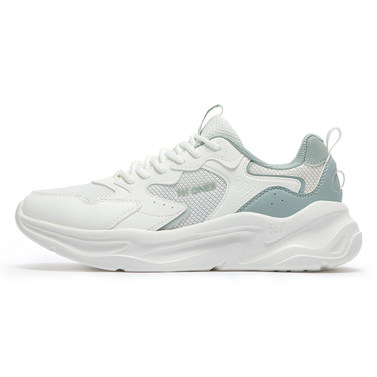 361° Ke Song 2 Anti-Slip Wear-Resistant Low-Top Casual Shoes Women's Light Smoke Green