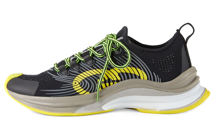 GUCCI Women's Run Sneaker 'Black Yellow' Women's